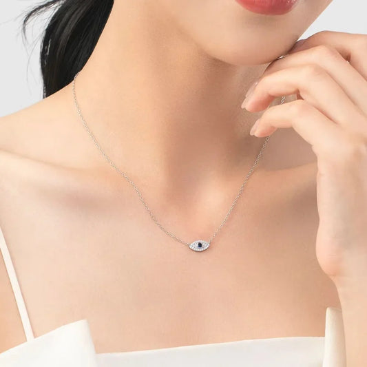 925 Sterling Silver Evil Eye Necklace for Women - Women's Evil Eye Pendant Necklace
