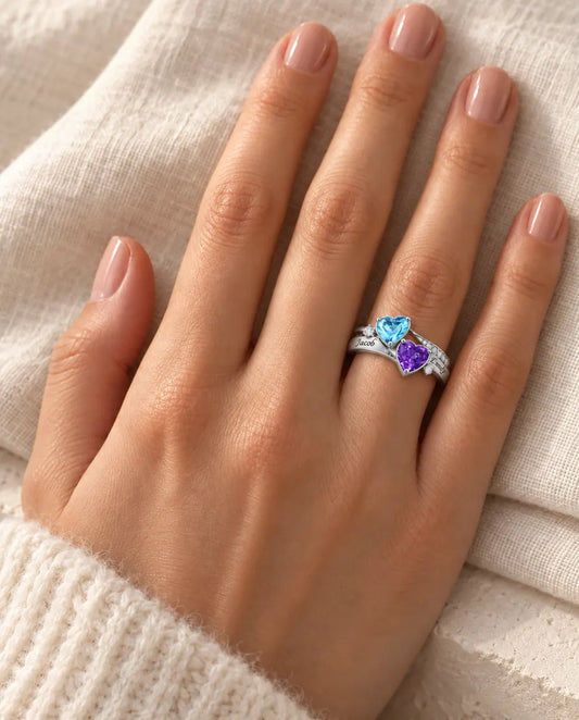 Personalised Name Ring for Her - worn on the hand